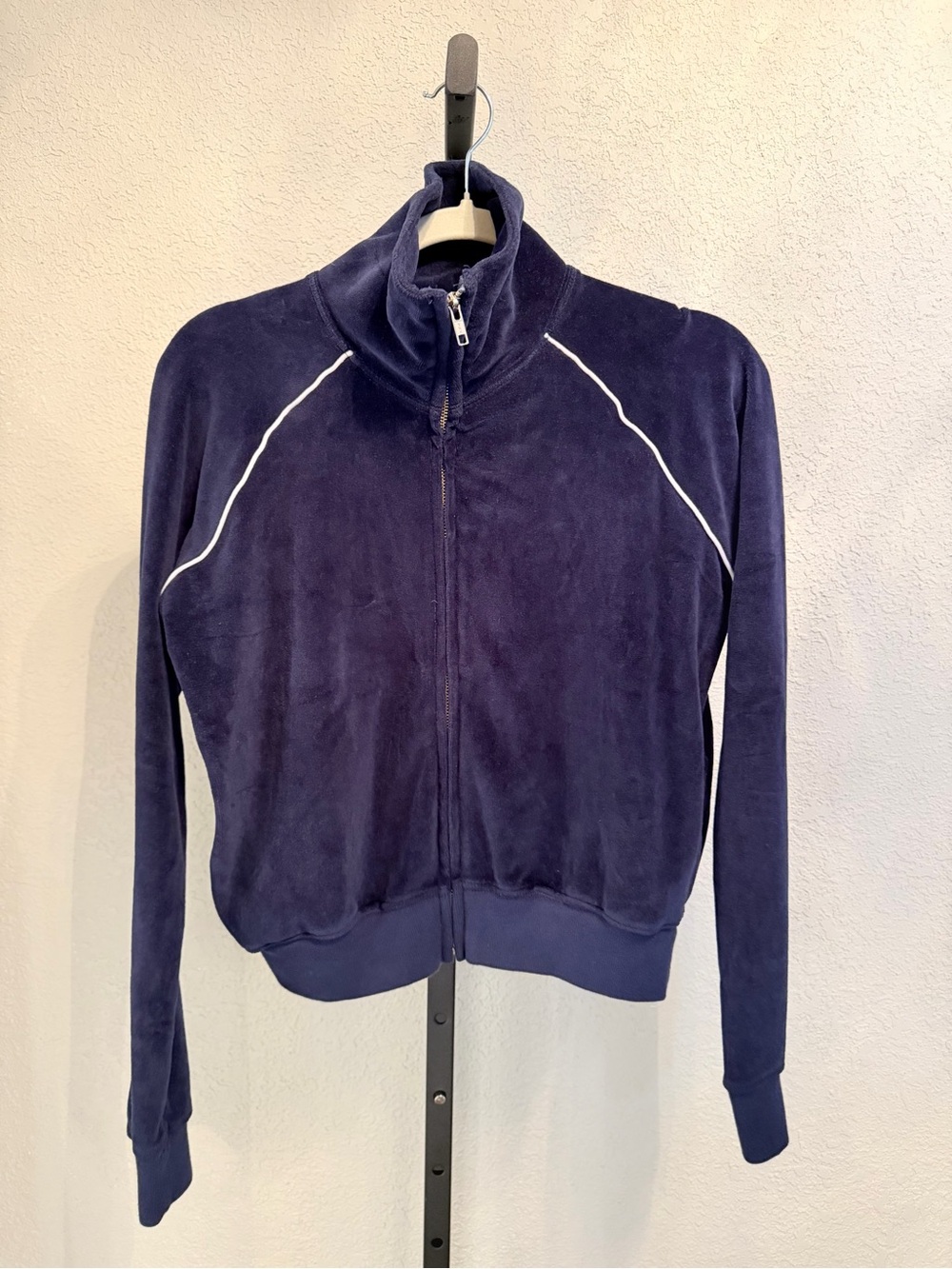 Nili Lotan Velvet Velour Track Jacket with Piping